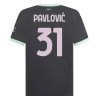 Original Fußballtrikot AC Mailand Pavlovic 31 Ausweichtrikot 2024-25 Für Herren